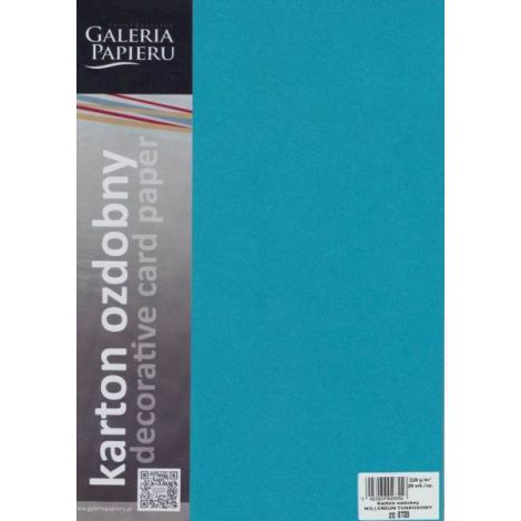 Karton ozdobny Argo A4/220/20szt Millenium Turkusowy